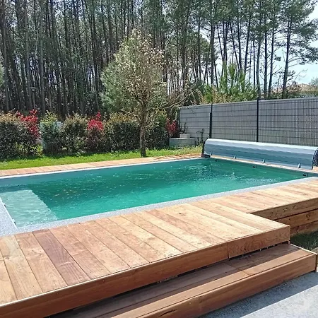 L'oree De La Plage, 15 Pers, Charmante Maison Renovee Classee 3 Etoiles - Piscine Chauffee - Terrain De Petanque - Ping Pong A Vieux-boucau * Vieux-Boucau-les-Bains